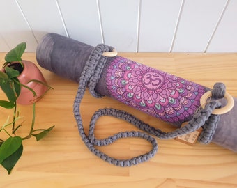 Macrame Yoga Carry Strap 'Dusty Grey'