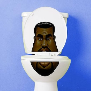 Kanye West Vinyl Toilet Lid Sticker Decal