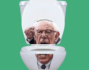 Bernie Sanders Vinyl Toilet Lid Sticker Decal