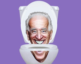 Creepy Joe Biden 3M Vinyl Toilet Lid Sticker Decal