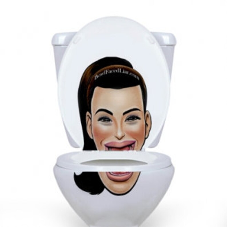 Kim Kardashian Vinyl Toilet Lid Sticker Decal Etsy
