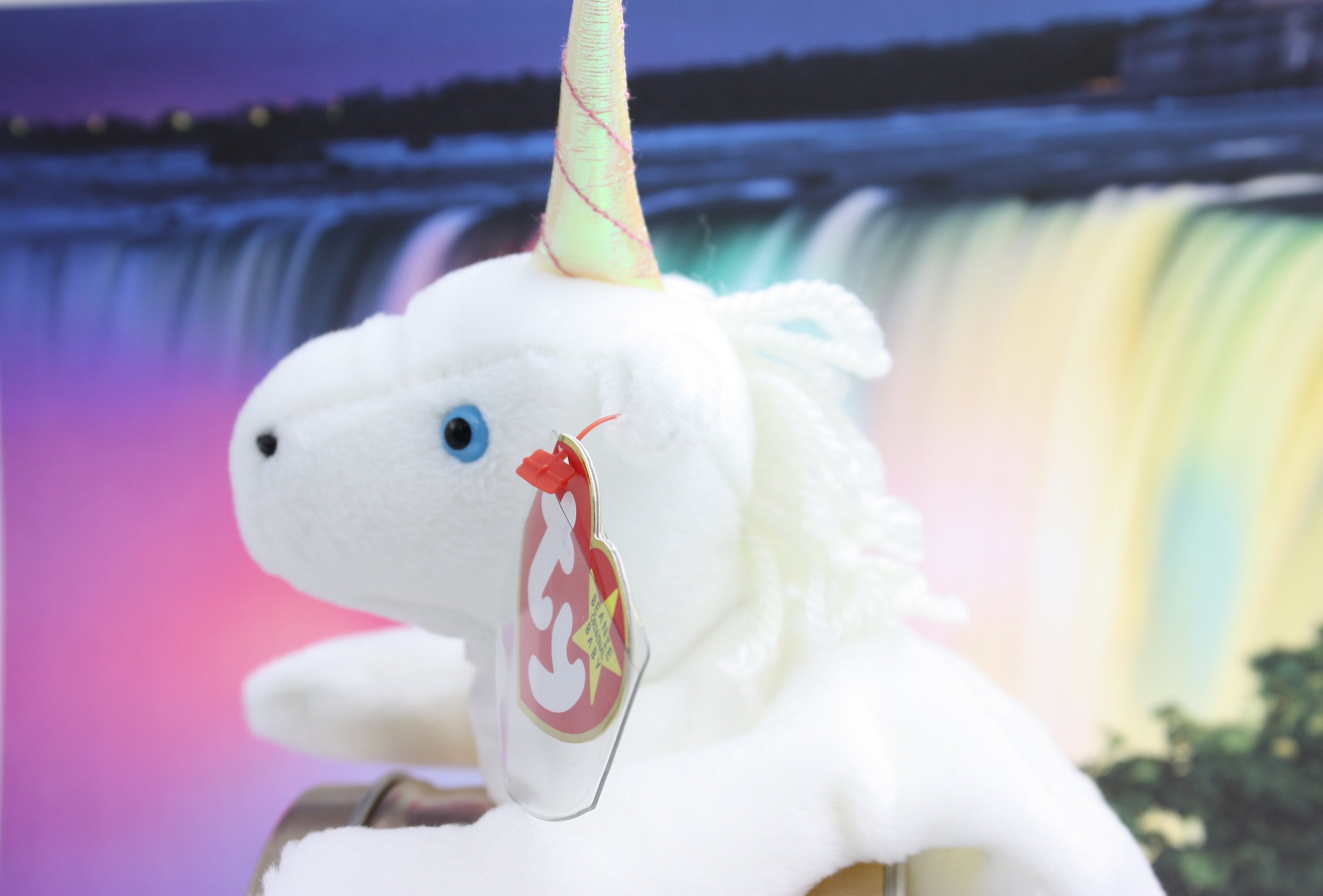 Mystic Unicorn Beanie Baby 1990s White Ty Plush Unicorn Etsy