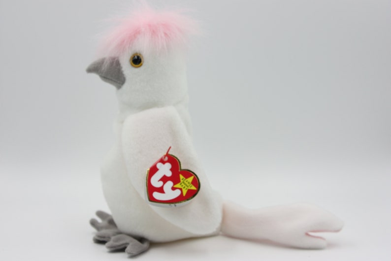 KuKu Beanie Baby Collectible Cockatoo Tropical Bird Toy Etsy