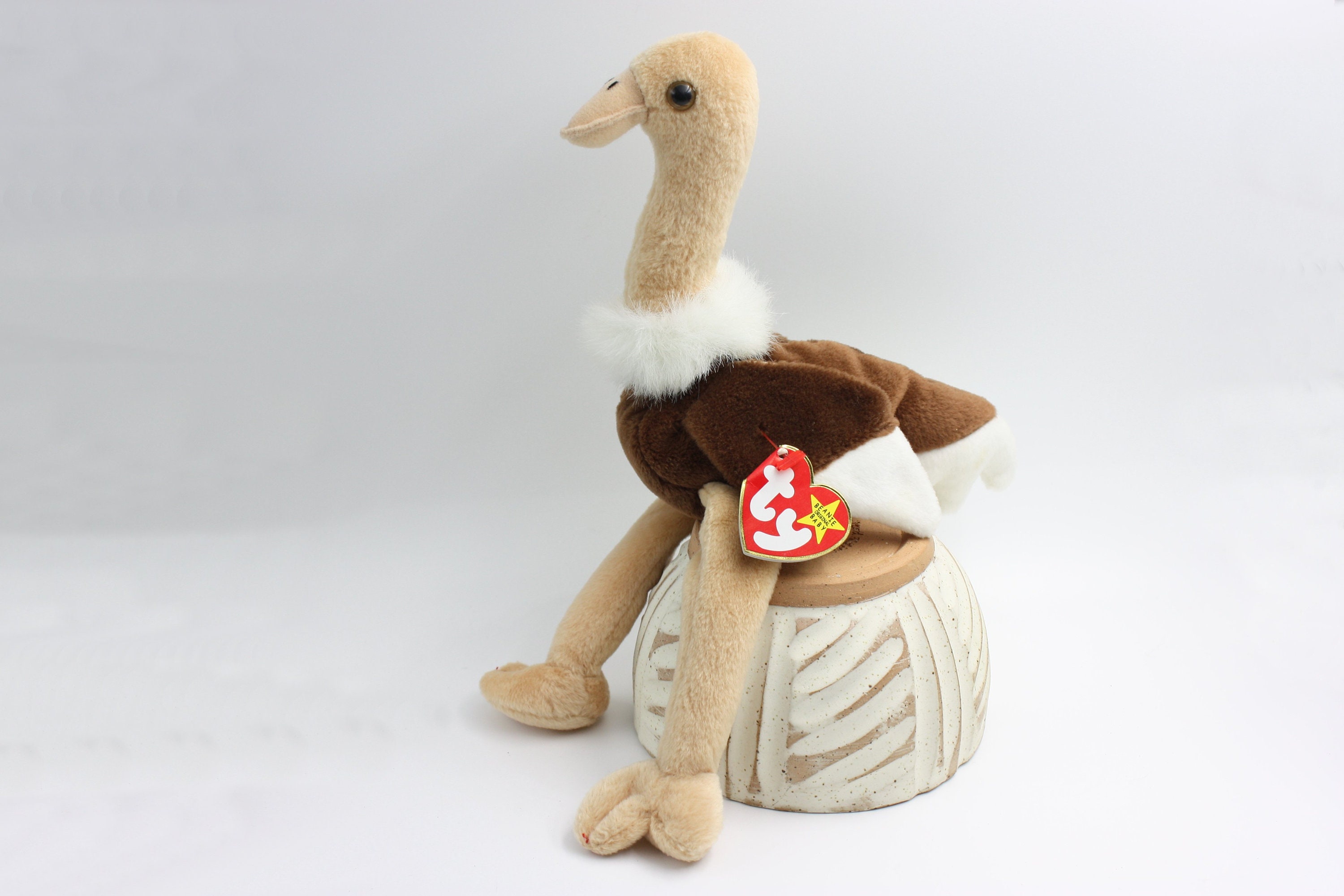 Stretch Beanie Baby Ostrich Vintage Plush Ostrich Toy Etsy