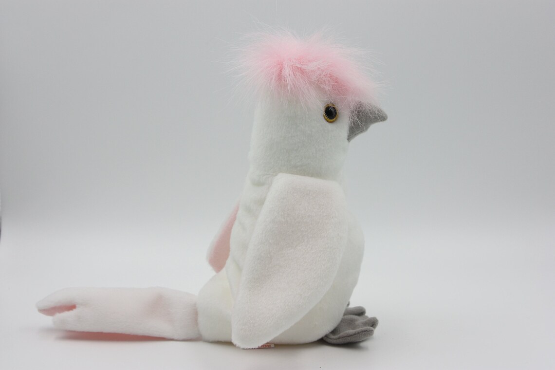 KuKu Beanie Baby Collectible Cockatoo Tropical Bird Toy Etsy
