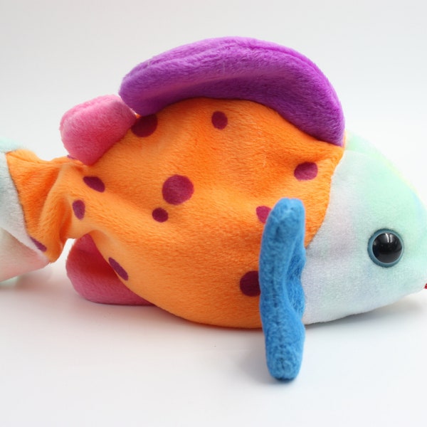 Lips the Ty Fish - Retired Beanie Baby Fish - Colorful Plush Fish