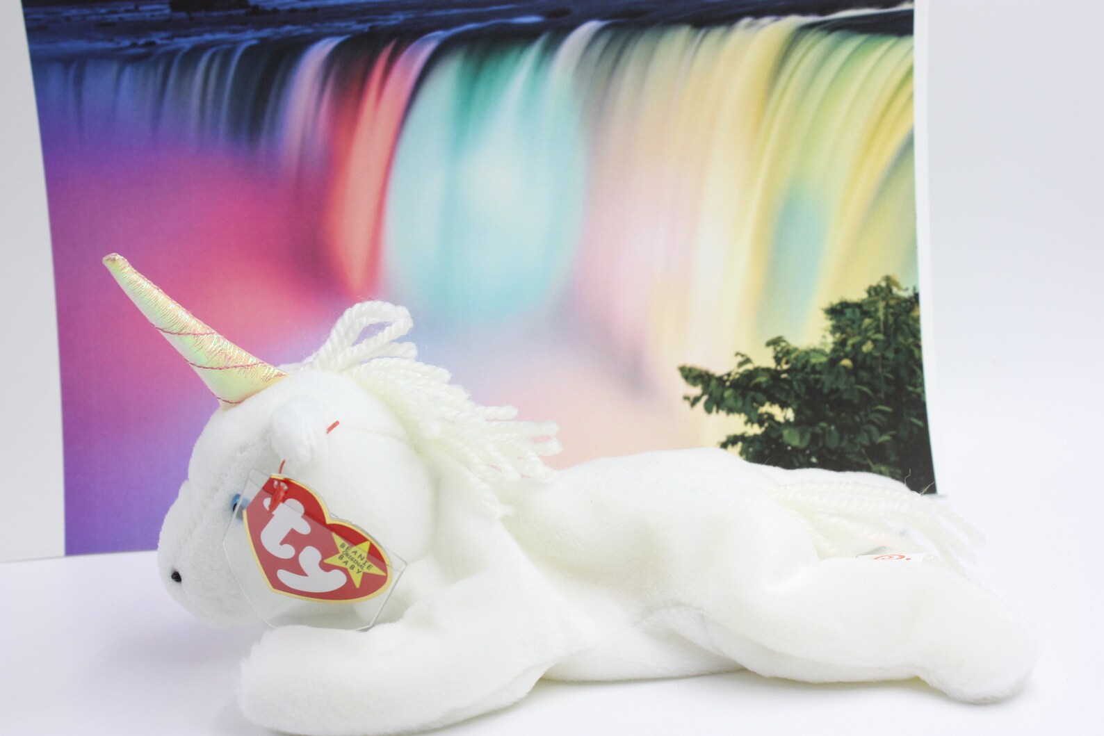 Mystic Unicorn Beanie Baby 1990s White Ty Plush Unicorn Etsy
