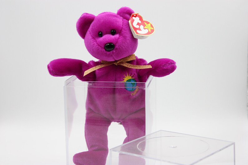 Millennium Beanie Baby Beanie Baby Bear Magenta Bear Etsy