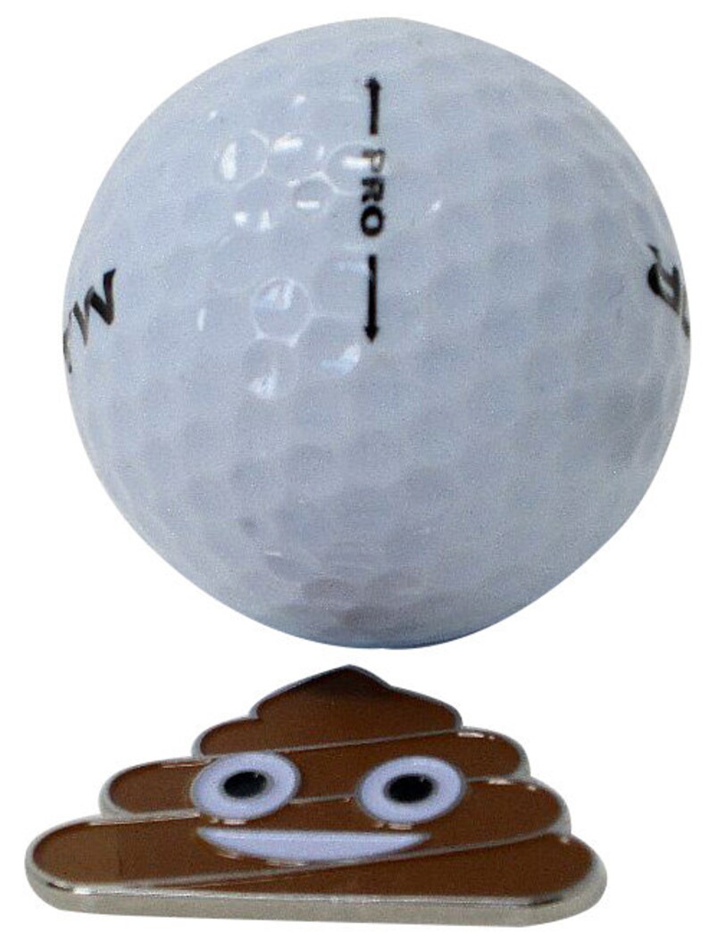 Poop Emoji Golf Ball Marker and Cap Clip Etsy