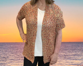 Sunset Crochet Cardigan Crochet Pattern, PDF pattern, women&#39;s spring cardigan, beginner friendly, fits all sizes,  spring