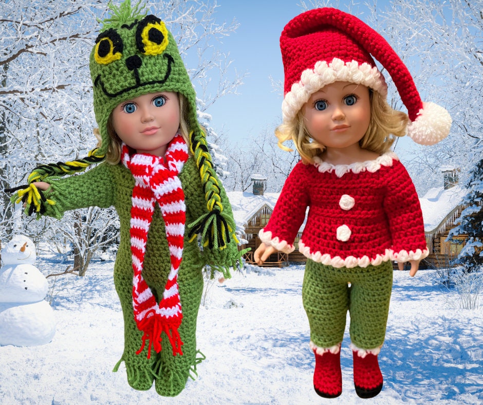 Grinch 01 Christmas  American girl doll clothes patterns, Printed yoga  leggings, Doll clothes american girl