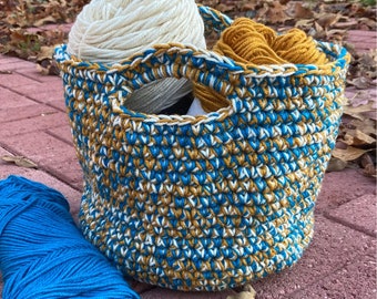Crochet Basket Pattern, Crochet round basket PDF Pattern, easy fast quick woman gift, christmas gift