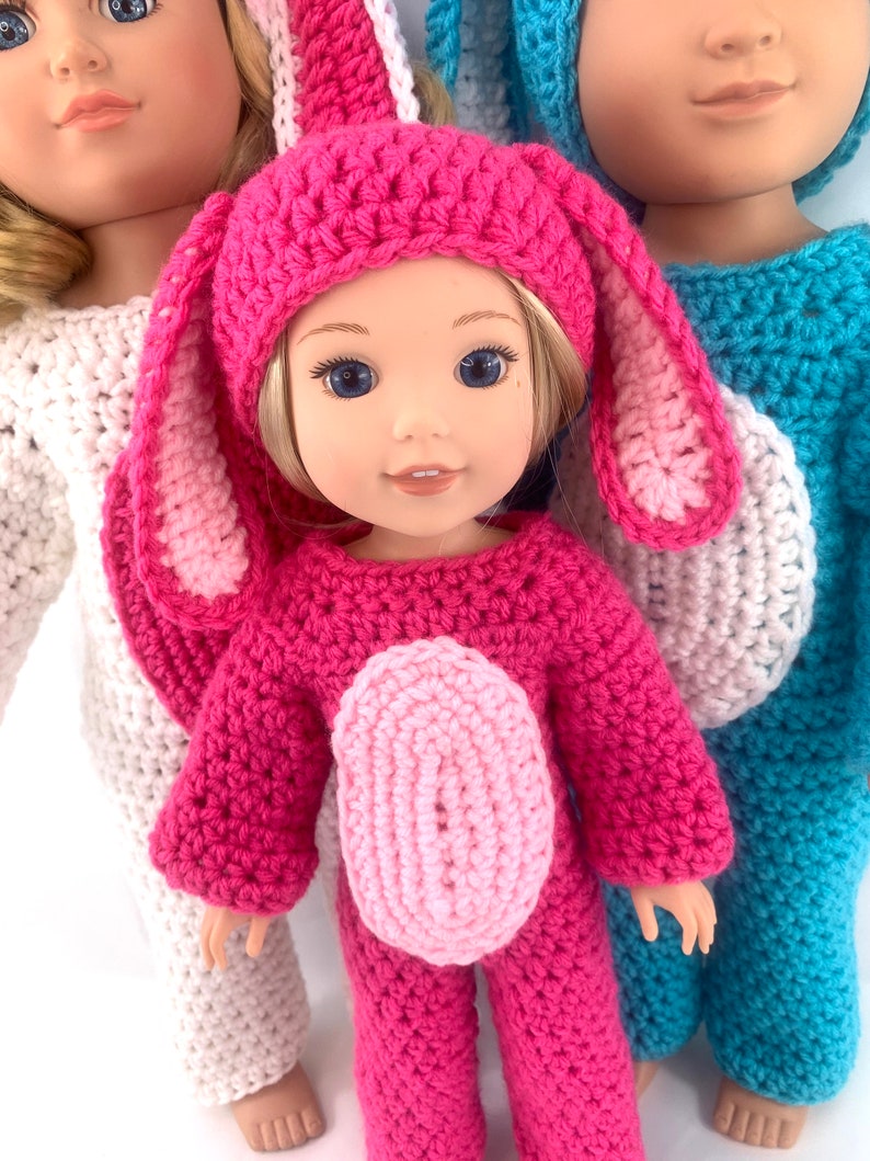 14 Doll Bunny Suit Crochet pattern Doll clothes crochet Etsy España