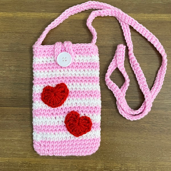 Crochet Cell Phone Carrier Pattern, Crochet PDF Pattern, easy fast quick woman gift, valentine gift, crochet purse, crochet crossbody