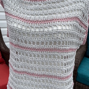 Crochet Summer Top Pattern, Spring, Beach cover up, Easy PDF pattern women teen young adult beginner fits all sizes, pullover