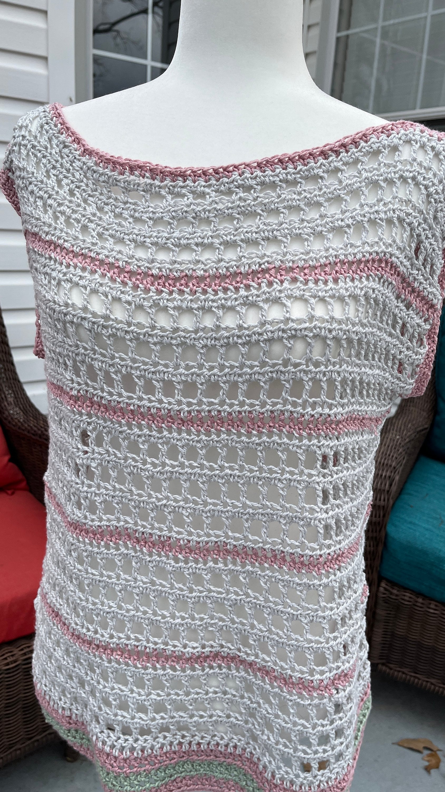Crochet Summer Top Pattern, Spring, Beach cover up, Easy PDF pattern women teen young adult beginner fits all sizes, pullover