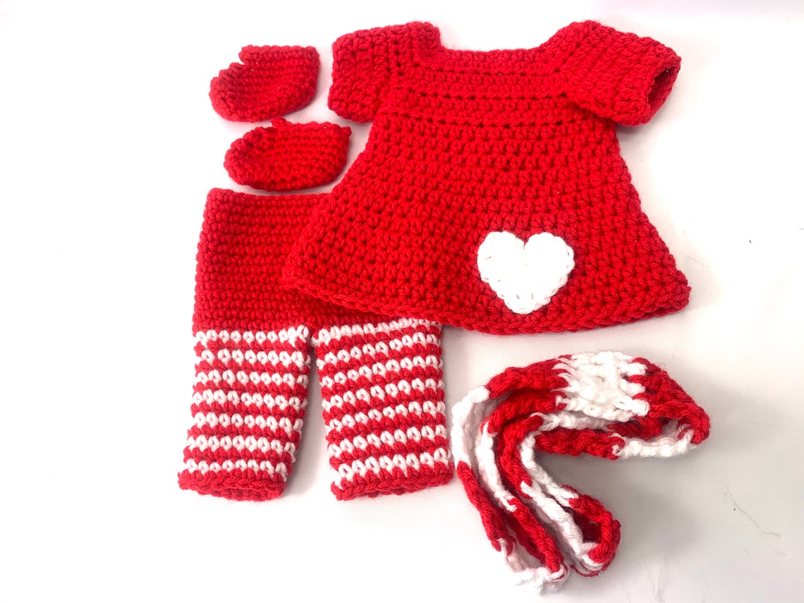 18 Doll Red Dress Crochet Pattern 18 Doll Etsy
