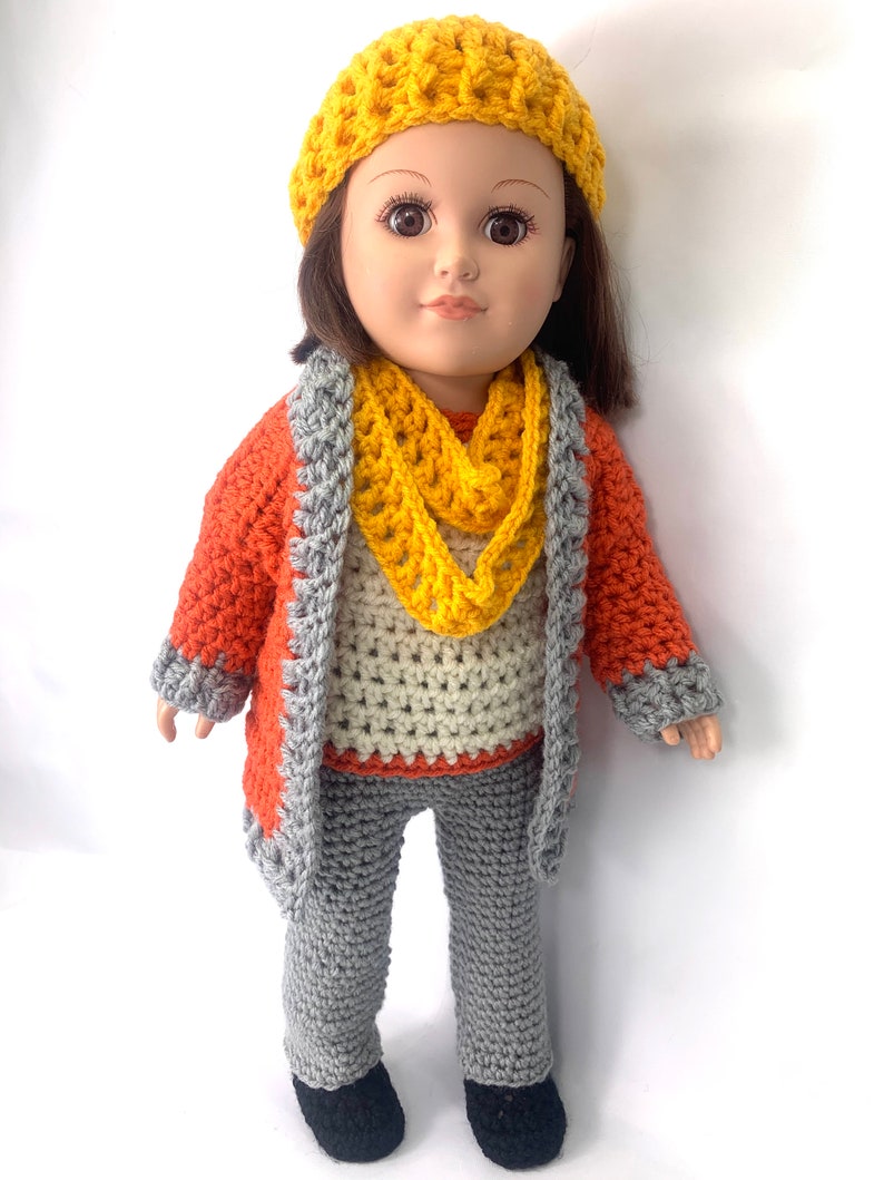 18 Doll Clothes Crochet Pattern Cardigan Crochet Etsy