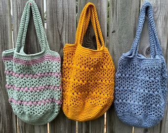 Patrón de bolsa de mercado de crochet, bolso de crochet, PDF, fácil, rápido, rápido en 4 horas, regalo, bolso de mano,