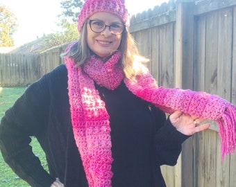 Scarf Crochet Pattern, Jenny Lynn Bulky Scarf Pattern, PDF pattern, pattern to crochet a winter scarf, women's scarf