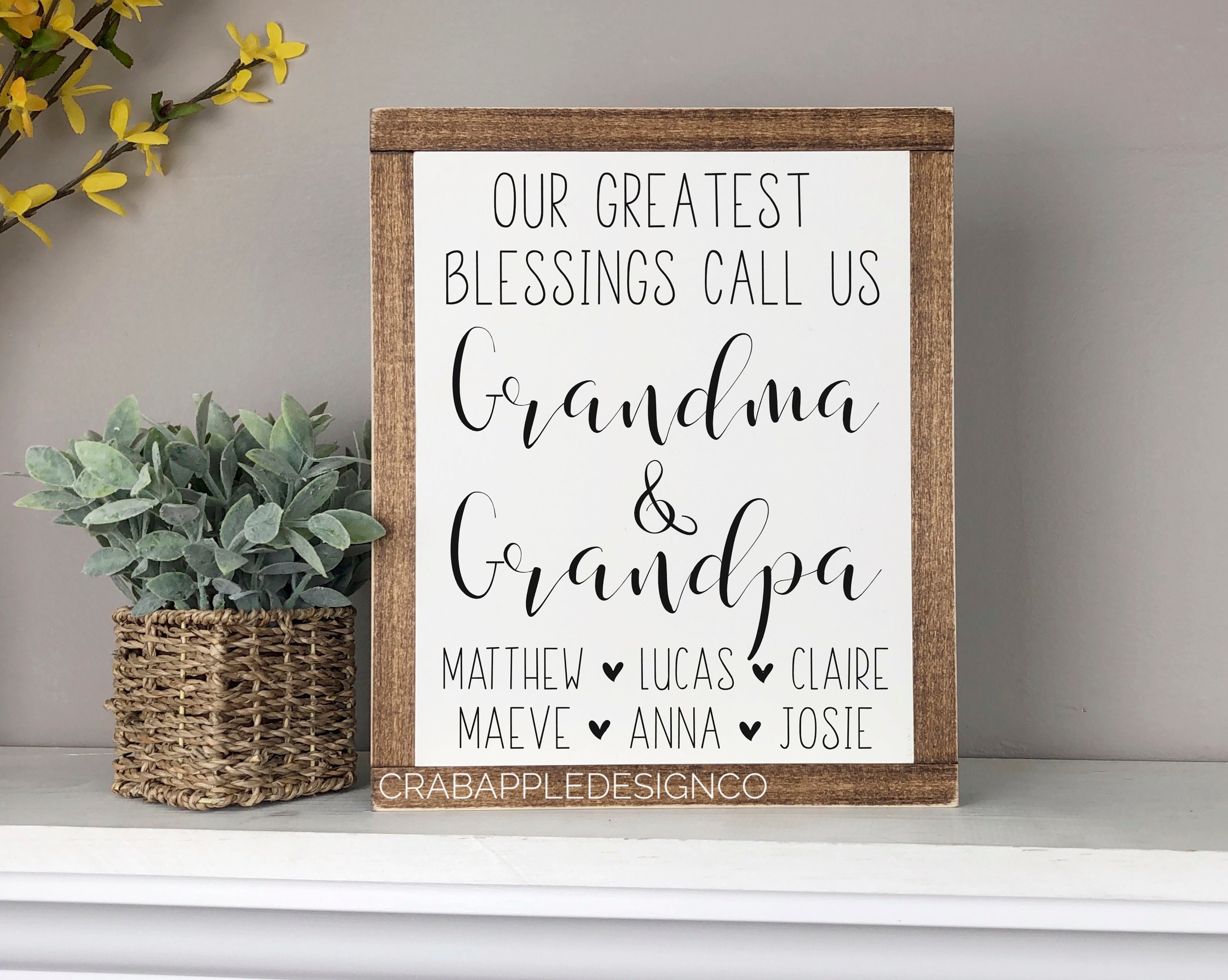 Grandparents Gifts From Kids Personalized Grandparent Gift Etsy