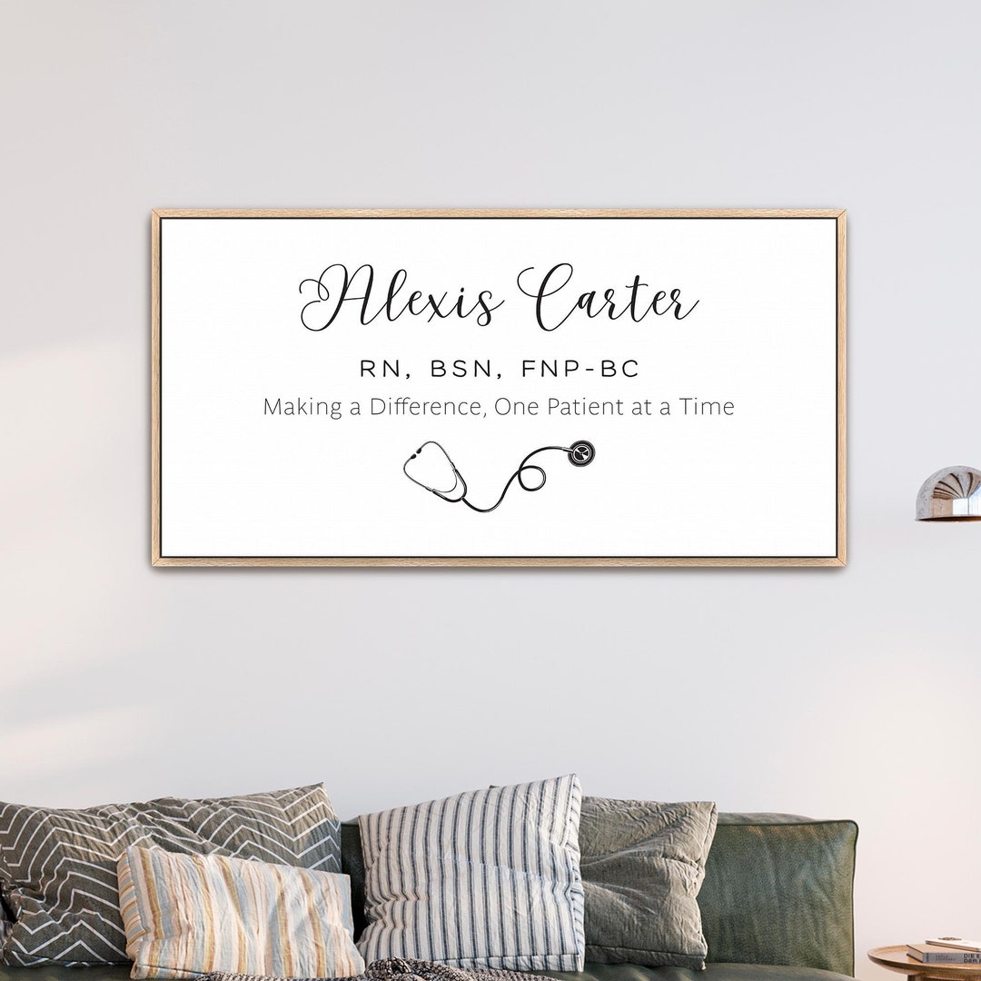 Personalized Nurse Practitioner Sign Custom Name Credentials Quote Personalized Nurse Practitioner Sign Custom Name Credentials Quote