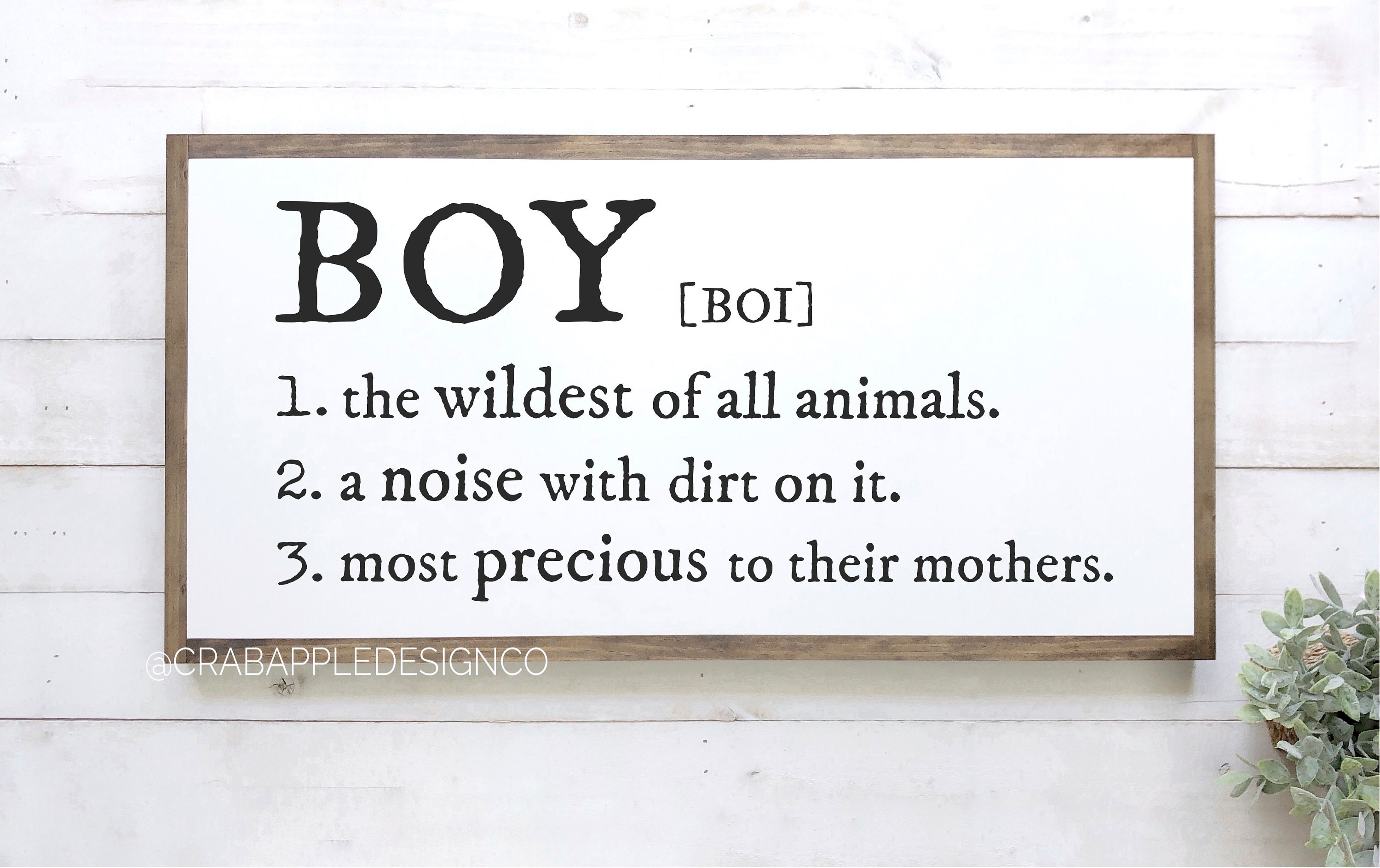 Boy Definition Sign Boy's Room Sign Boys Bedroom Sign Etsy