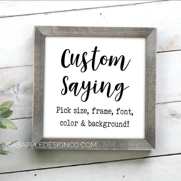 Square custom sign, Black or White, Square Signs, Custom Quote Sign, Funny Sayings, Custom Sayings, Inspirational Quotes, Custom INDOOR SIGN