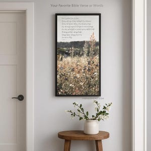 Personalized Vertical Canvas | Custom Bible Verse Faith Wall Art