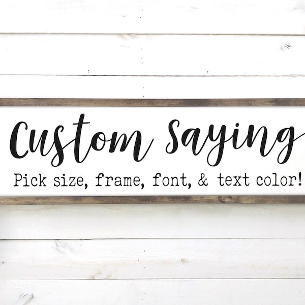 Custom Sign, Any photo or text, Custom Sayings, Wood Sign Quotes, Custom Wood Signs, Farmhouse Inspirational Sign, Home Decor Living Room