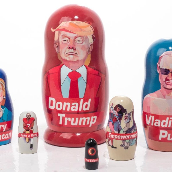 2017 Donald Trump Year In Review Russian Nesting Dolls