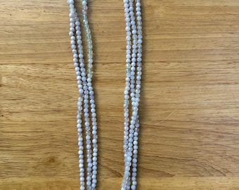 Blue-lace Agate Triple-Strand Necklace - 18", 19", and 20" strands!