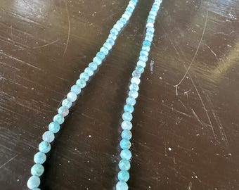 Larimar Single-Strand Necklace - 17"! (4mm Beads)