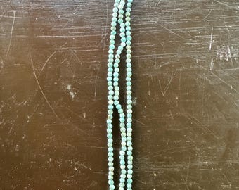 Larimar Triple-Strand Bracelet - 7.25"! (3mm Beads)