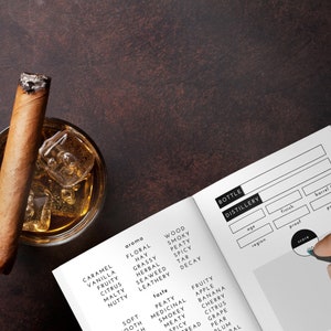 Carnet de dégustation de whisky aspect cuir | Dégustation de whisky | Cadeaux pour lui | Cadeaux d&#39;enterrement de vie de garçon | Cadeau pour amateur de whisky | Cadeaux de noce