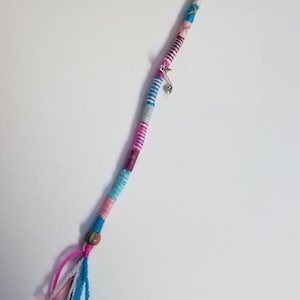 14.5&quot; Clip in Yarn Single Hair Wrap Extension,Boho,Hippie,Hair Falls,Yarn Falls,Dread lock,festival,music note,hot pink,electric blue