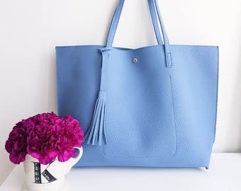 Jetsetter Bag - Ocean Blue - Leather Shoulder Bag
