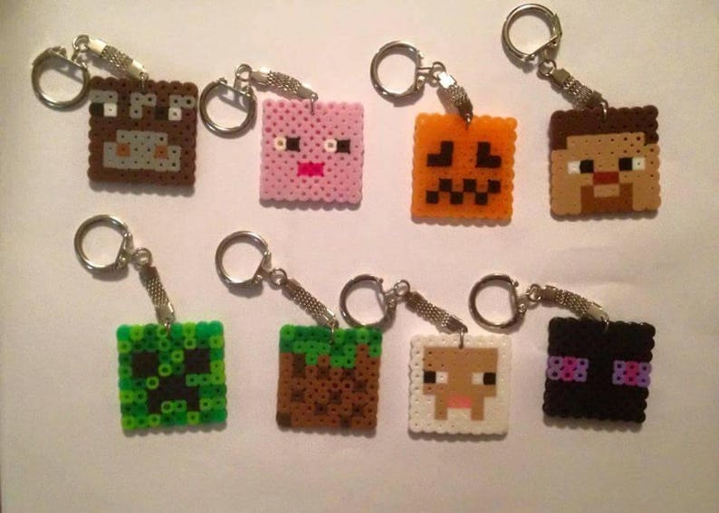 Minecraft Keychains Etsy