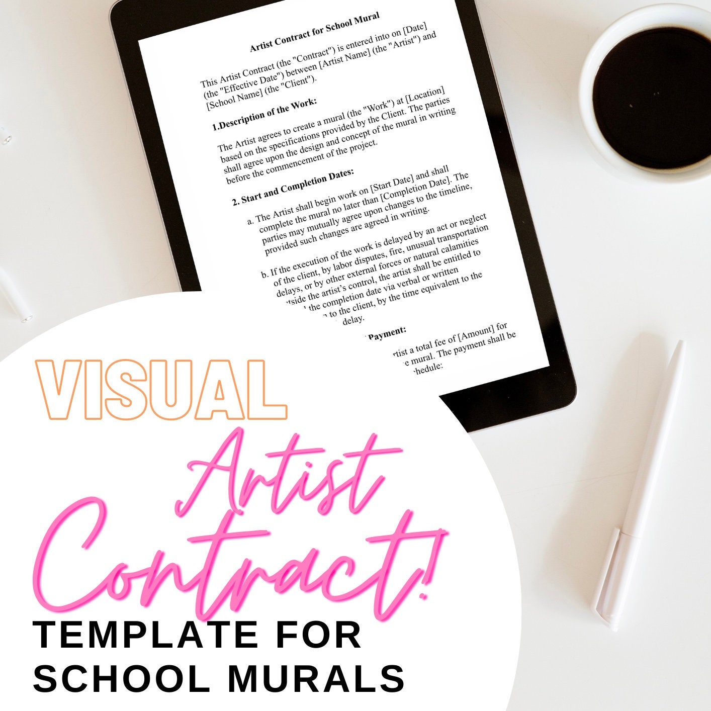 Artist Contract Template for Murals school Mural, Commercial Business Artist Contract Template for Murals school Mural, Commercial Business