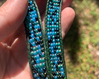 Green and Blue Beaded Anklet