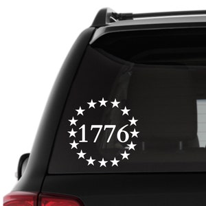 1776 Vinyl auto- en vrachtwagensticker, voertuigbumpersticker, laptopskin, sticker beker