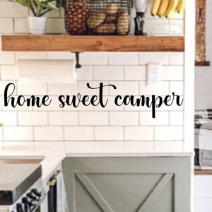 Home Sweet Camper Trailer Indoor Outdoor Decal, Vehicle Rv Truck SUV Car Bumper Sticker, Camperlife Vinyl