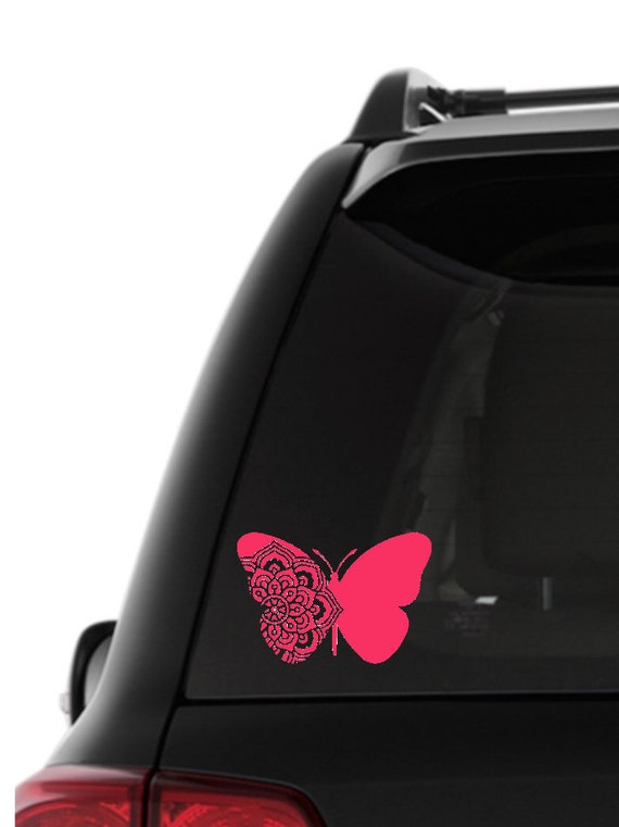 Butterfly Mandala Vinyl Decal Decal For Cars Yeti Tumbler Etsy