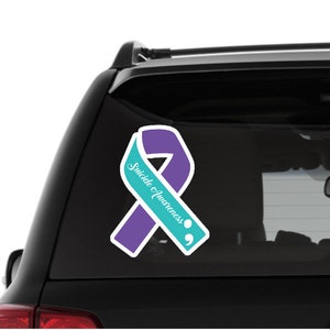 Suicide Awareness, Vinyl Decal, Suicide Prevention Ribbon, Bumper Sticker, Laptop, Waterbottle Decal