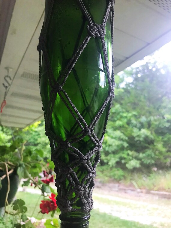 Macrame Wine Bottle Hummingbird Feeder Etsy