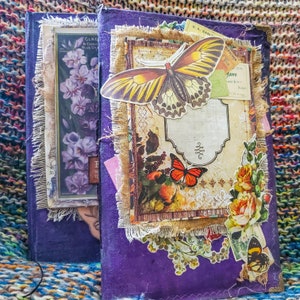 Distressed Purple Blank Handmade Junk Journal