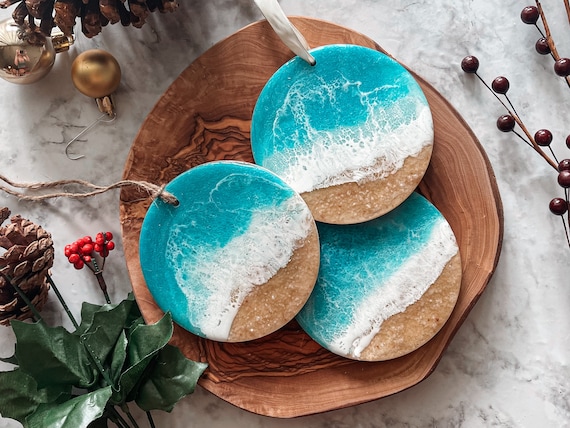 Ocean Style Resin Ornament | Housewarming Gift | Epoxy x Acrylic | Florida