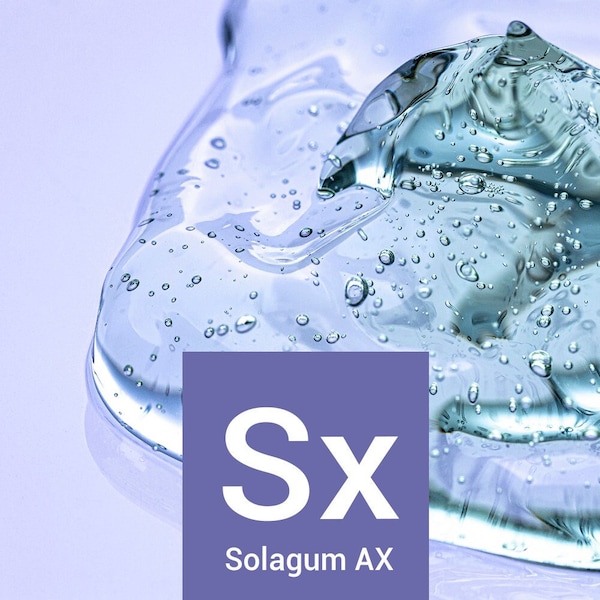 Solagum AX, natural thickening-stabilizing-texturizing polymer, thickener, emulsifier for making lotions, creams, serums, and gels