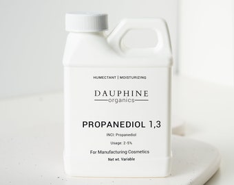 Propanediol 1,3, Humectant, Moisturizing Cosmetic Ingredient, lotion making, penetration enhancer, 8 or 16 fl oz