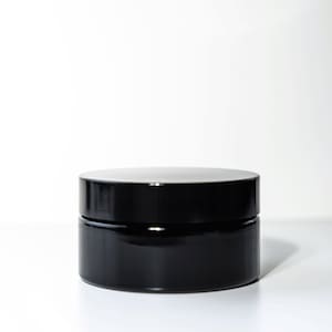 UV Black Glass Jar, 200ml | 8oz, Leak Proof, Airtight lid | UV Glass Jar | Wide Mouth Jar | Smell Proof | Miron